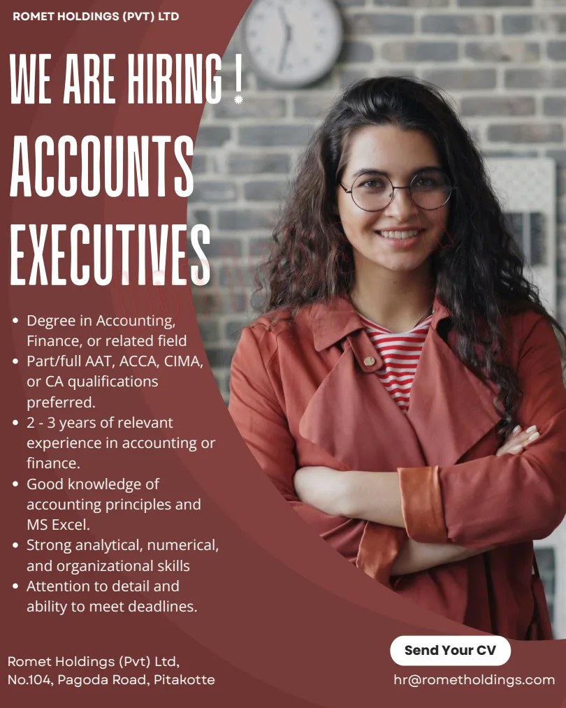 Accounts Executives – Romet Holdings (Pvt) Ltd (Colombo) | JobPortal LK